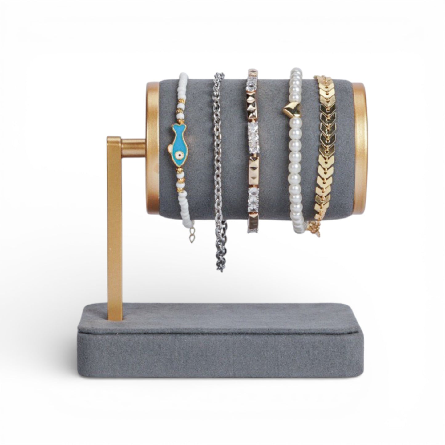 Micro Fabric Cylindrical Bracelet, Bangle & Watch Display Stand