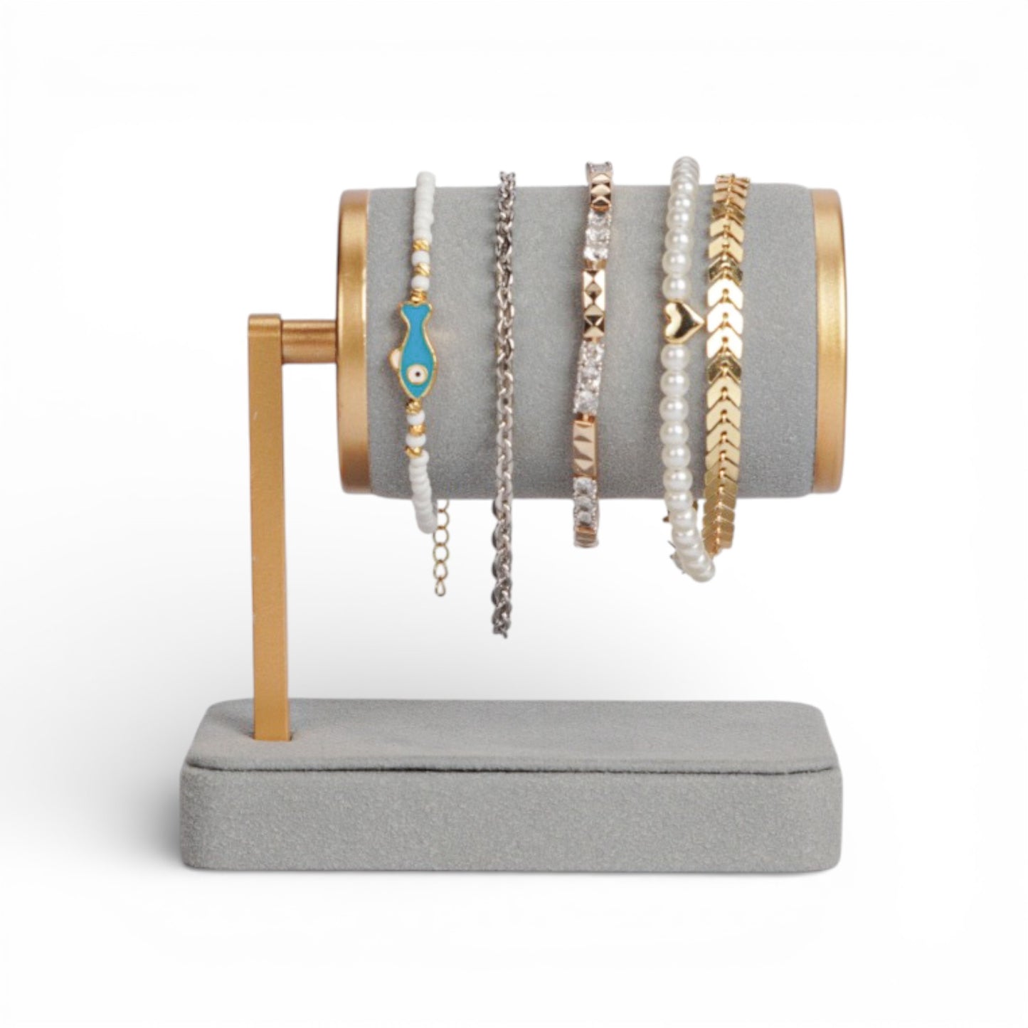Micro Fabric Cylindrical Bracelet, Bangle & Watch Display Stand