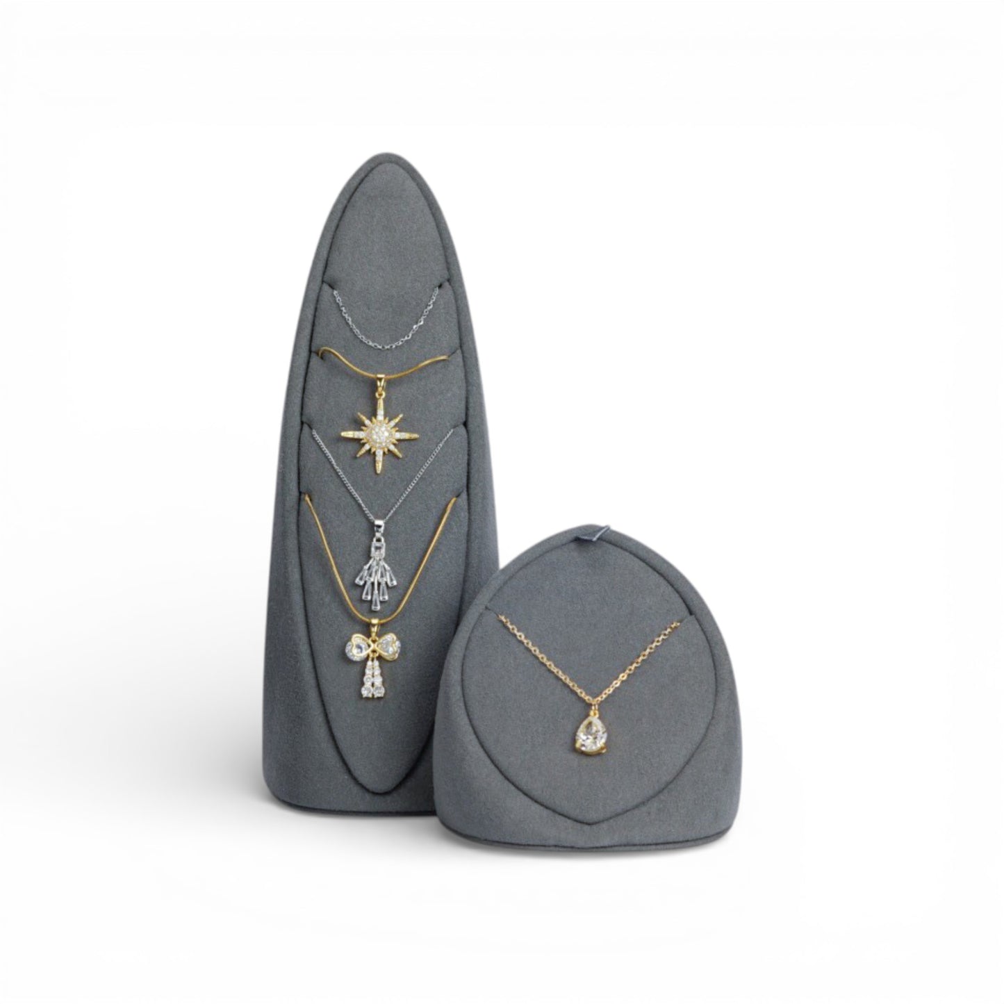 Sculptural Micro Fabric Necklace Display Stand