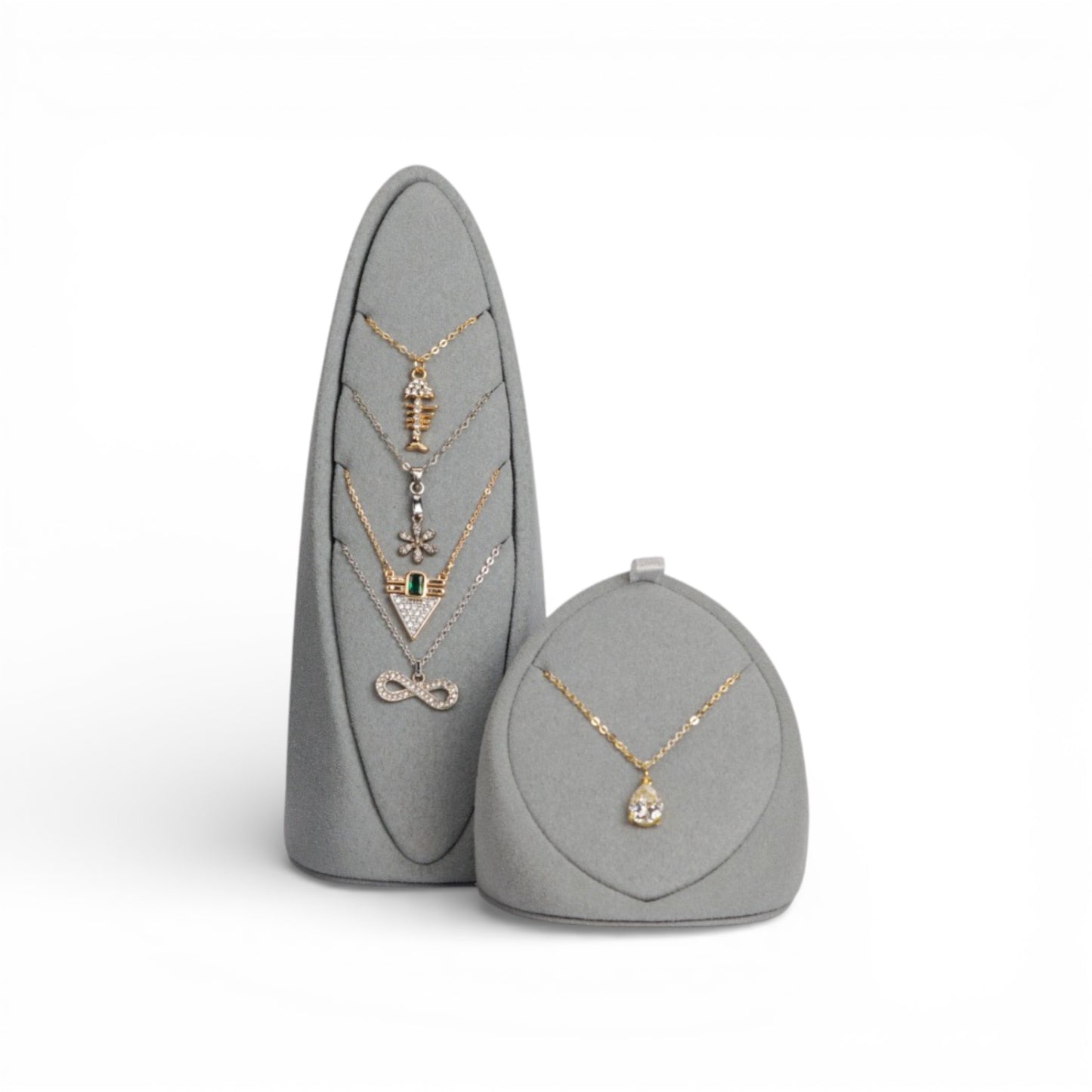 Sculptural Micro Fabric Necklace Display Stand