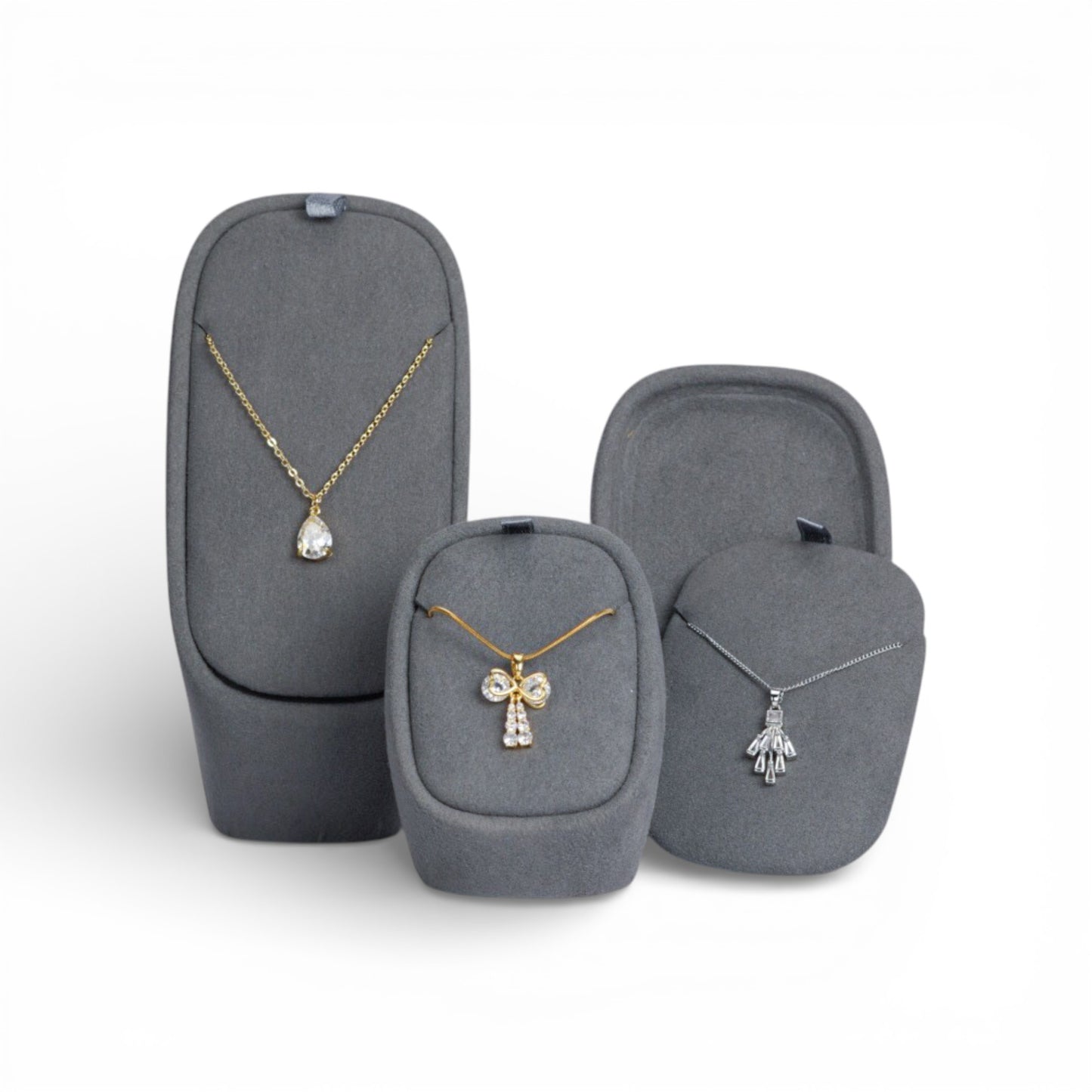 Rounded Form Micro Fabric Necklace Display Stand