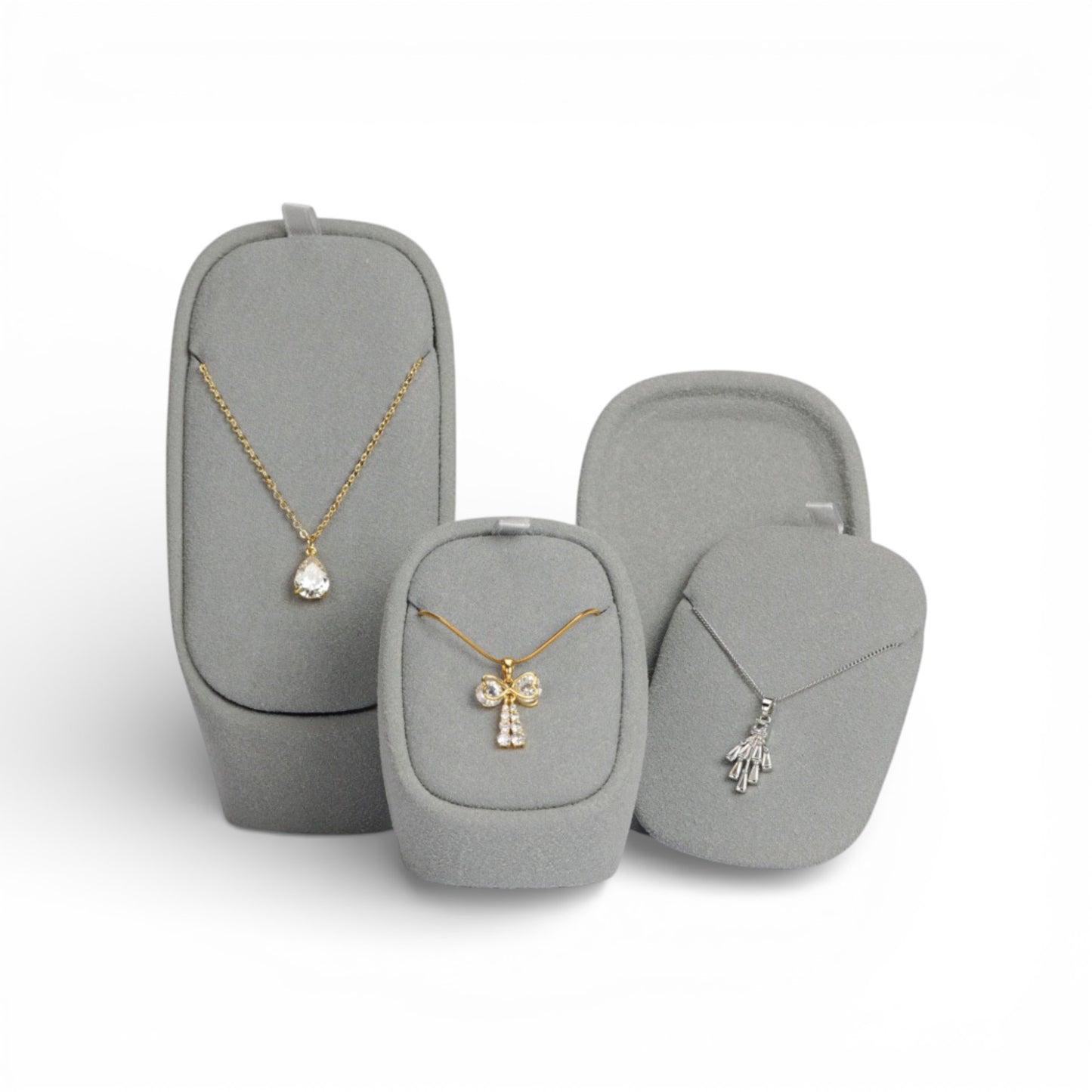 Rounded Form Micro Fabric Necklace Display Stand