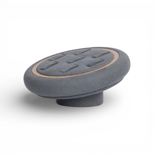 Displora Round Ring Display with Gold Frame