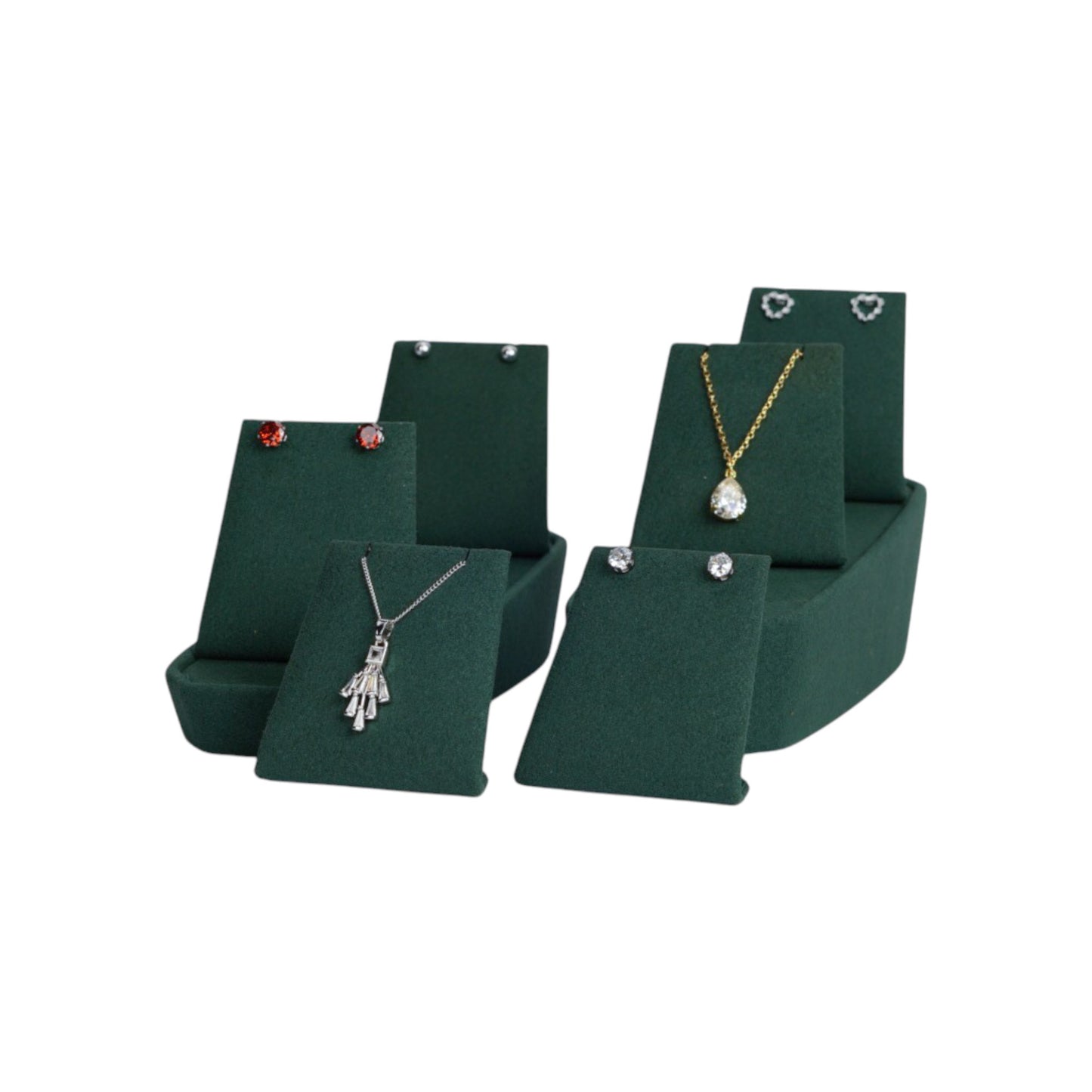 Micro Fabric Necklace Display Set – Stepped Rising Form