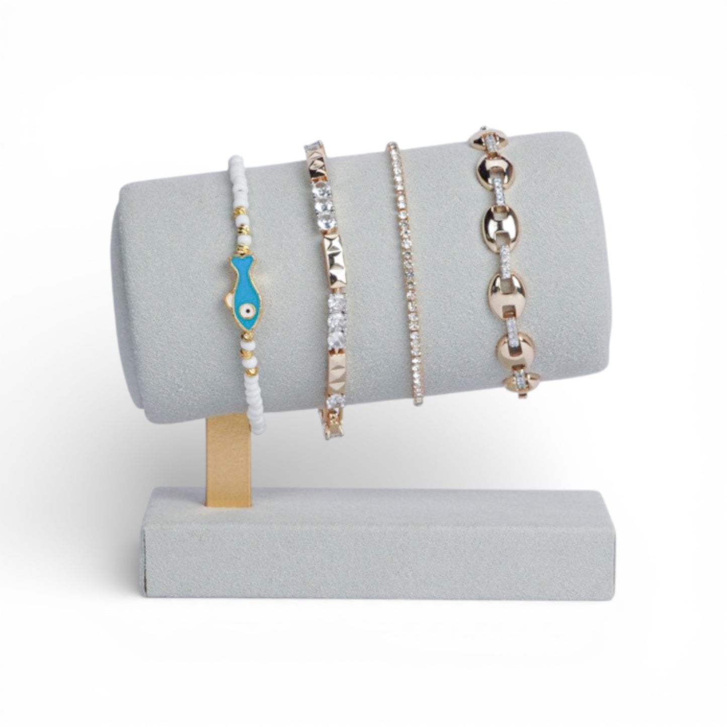 Micro Fabric Cylindrical Bracelet & Watch Display Stand